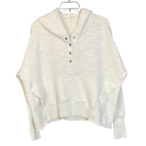 Free People movement Solid Honey Dove Pullover white. Size L No Tages But  New.